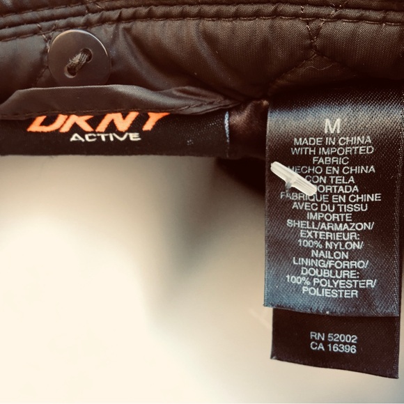 DKNY Active Women’s Brown Quilted Full Zip Coat/Jacket. Size M - Picture 8 of 12